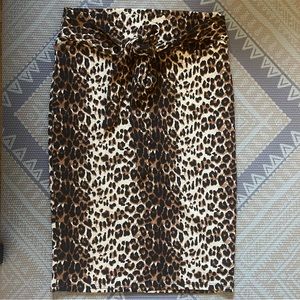 Cheetah Print Skirt Fitted Medium